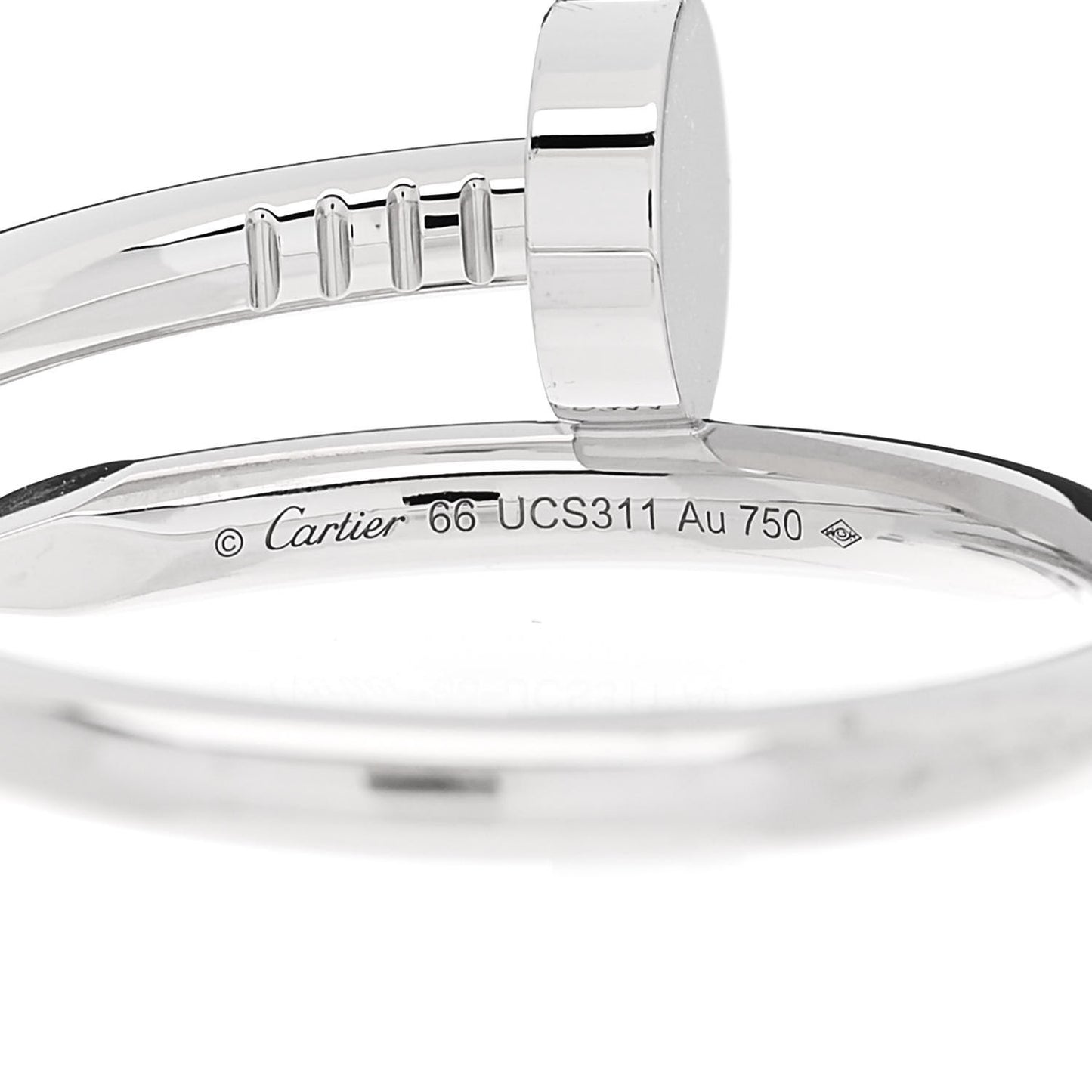 18K White Gold Juste Un Clou Ring 66 11.5
