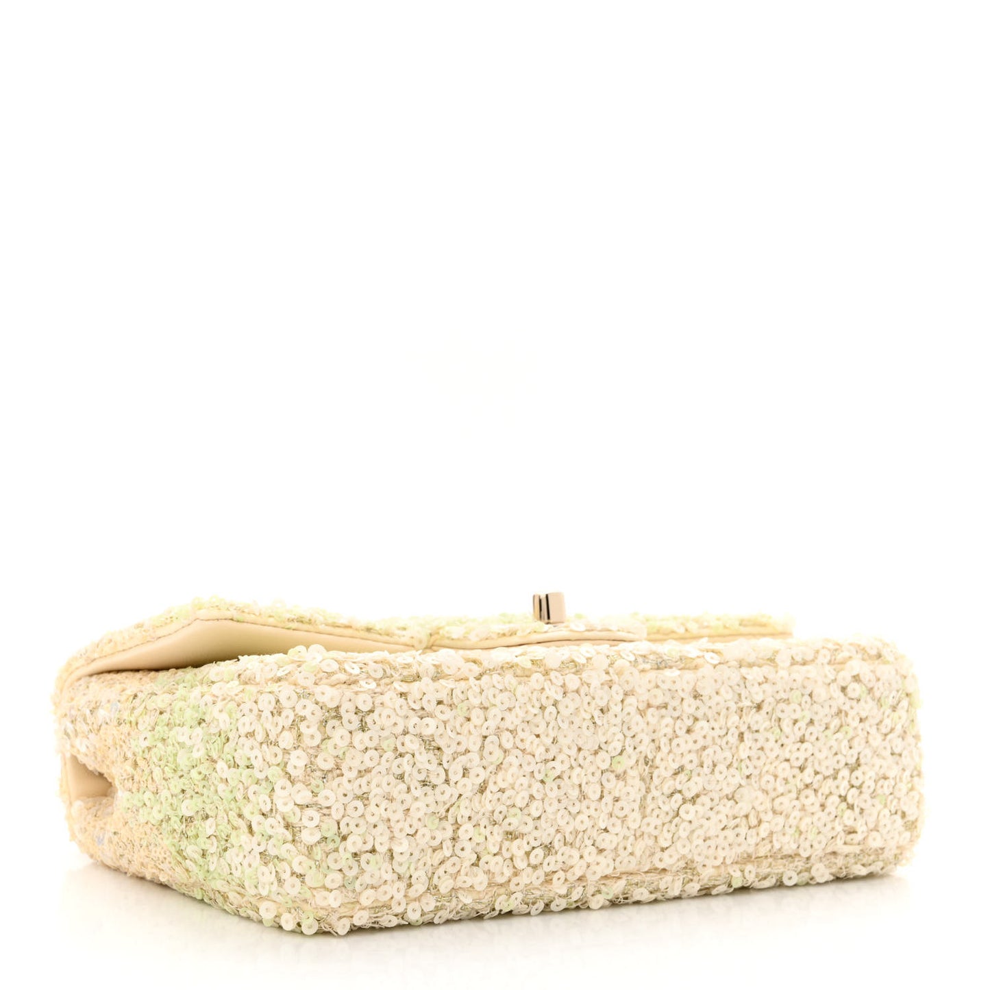 Shaded Sequin Mini Flap Light Green White Ecru