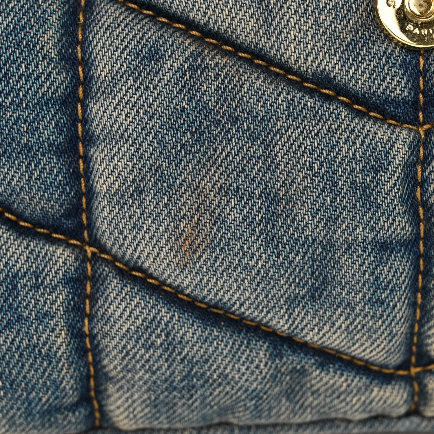 Saint Laurent Denim Quilted Toy Loulou Puffer Monogram Chain Satchel Blue Cinnamon 11 of 11