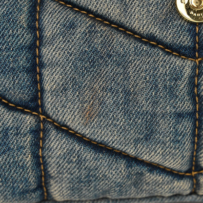 Saint Laurent Denim Quilted Toy Loulou Puffer Monogram Chain Satchel Blue Cinnamon 11 of 11
