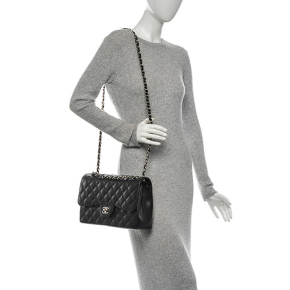 Chanel Caviar Quilted Jumbo Double Flap Black 2 of 7