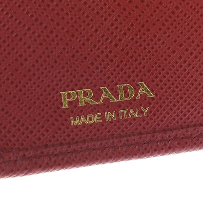Prada Saffiano Metal Compact Wallet Fuoco 6 of 7