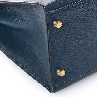 Hermes Courchevel Kelly Sellier 32 Bleu Indigo 9 of 14