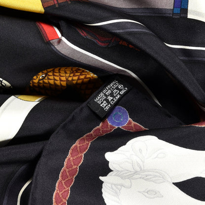 Hermes Silk Les Cannes Scarf 90 5 of 5