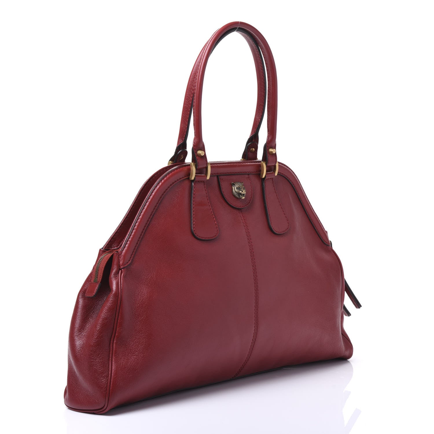 Gucci Calfskin Large Re(Belle) Top Handle Bag Red 2 of 9