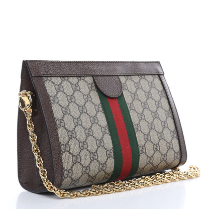 Gucci GG Supreme Monogram Web Small Ophidia Chain Shoulder Bag Brown 3 of 10