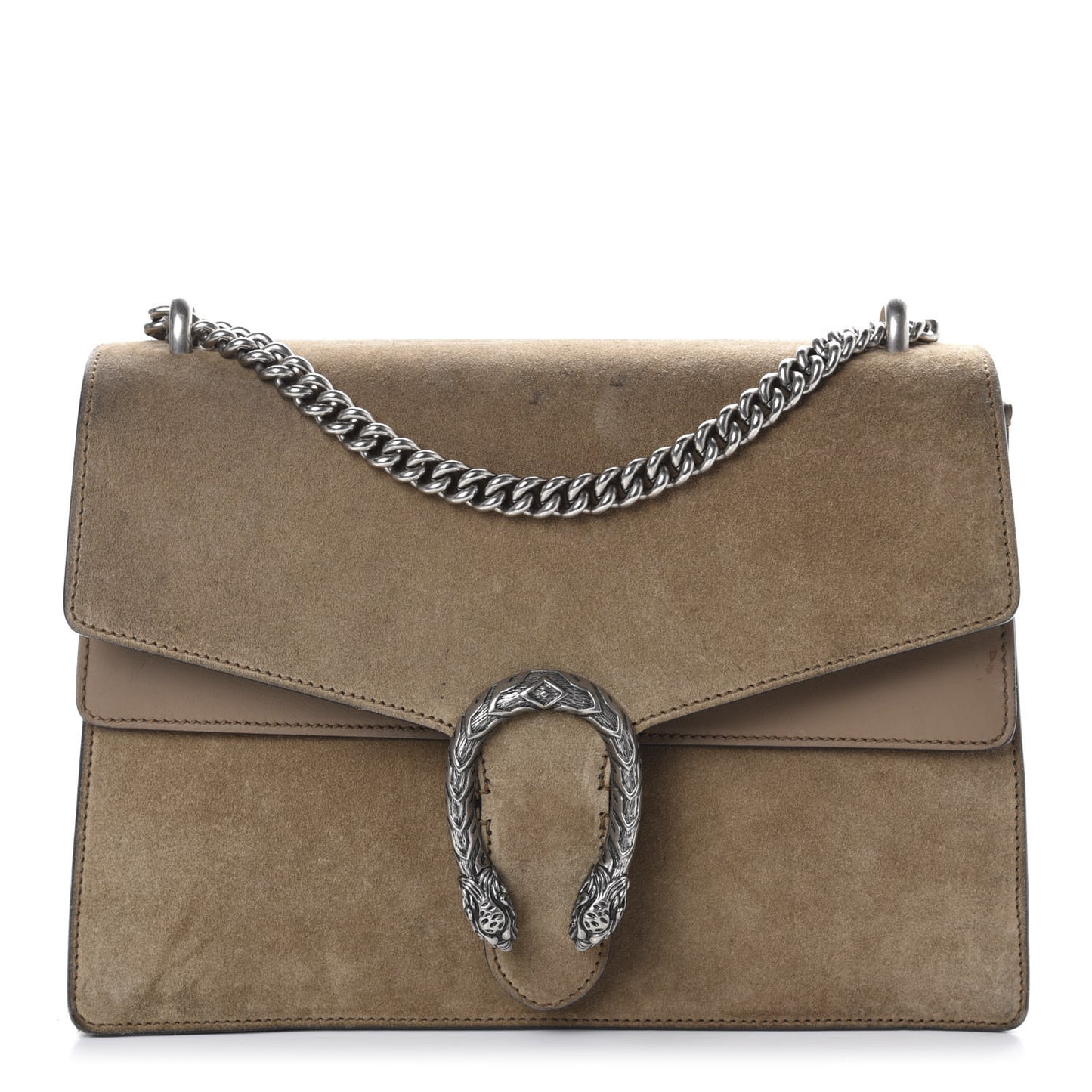 Suede Medium Dionysus Shoulder Bag Taupe