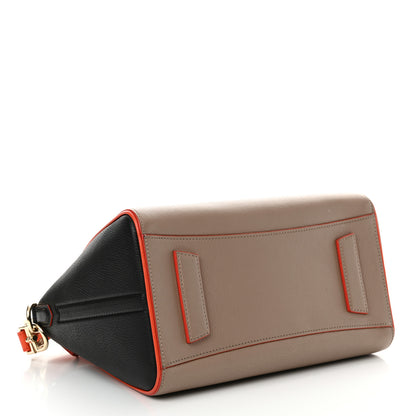 Givenchy Sugar Grained Goatskin Small Tri-Color Antigona Taupe Black Orange 4 of 13