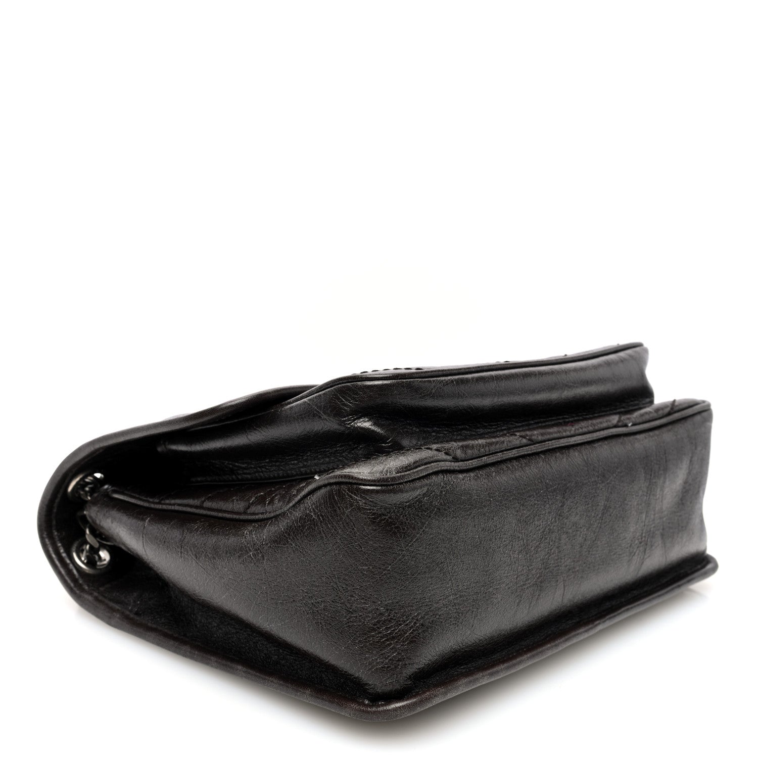 Saint Laurent Crinkled Calfskin Matelasse Monogram Medium Niki Chain Satchel Tulip 4 of 11