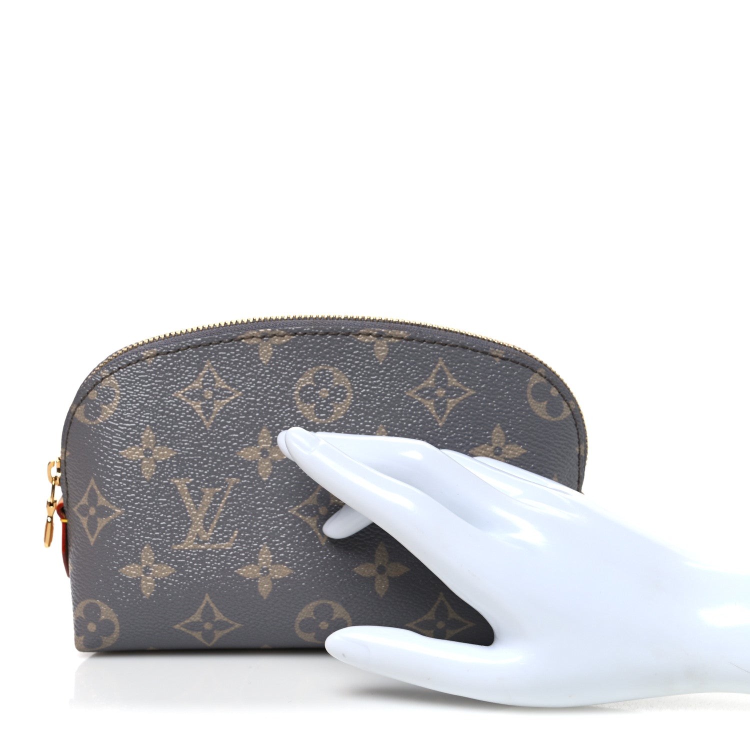Louis Vuitton Monogram Trianon Cosmetic Pouch PM Grey 2 of 7