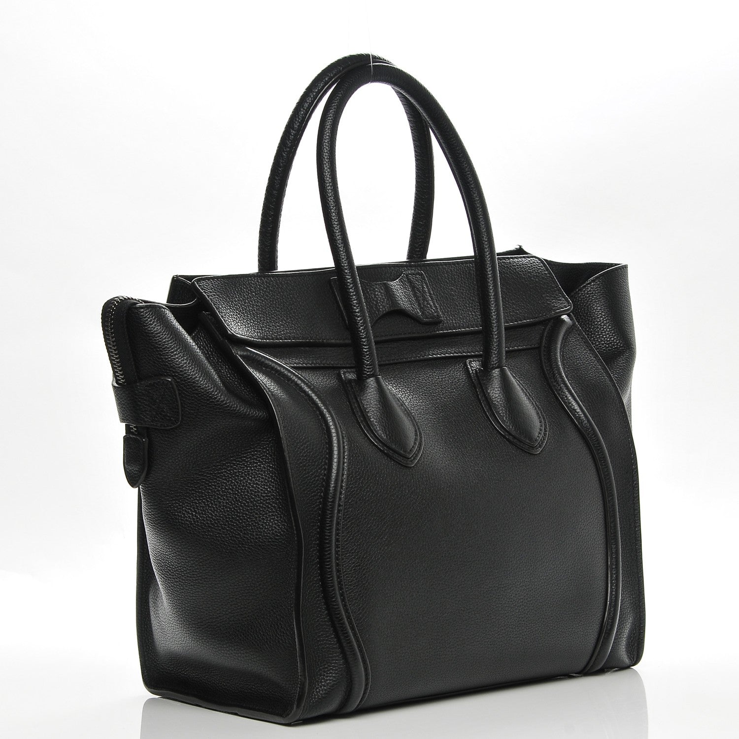 Celine Drummed Calfskin Mini Luggage Black 3 of 6