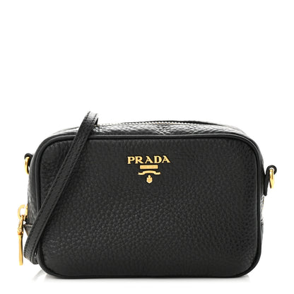 Prada Vitello Daino Mini Camera Crossbody Black 1 of 11