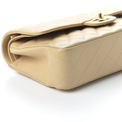 Chanel Caviar Quilted Medium Double Flap Beige Clair 6 of 11
