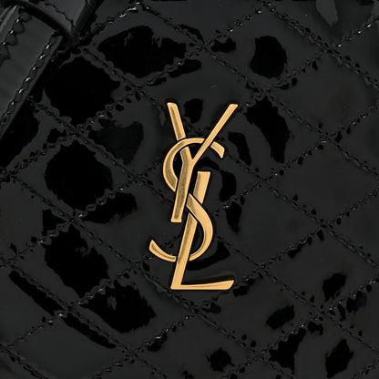Saint Laurent Lambskin Quilted Gaby Zipped Pouch Black 8 of 11