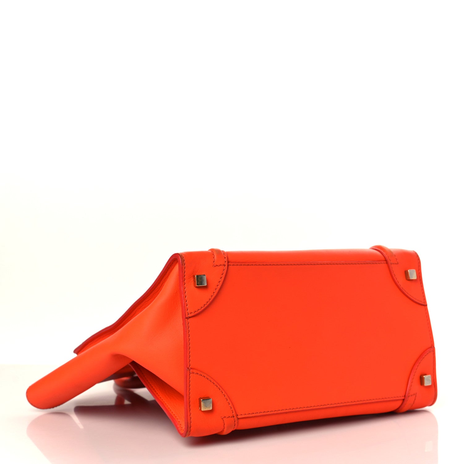 Celine Smooth Calfskin Mini Luggage Orange 3 of 11