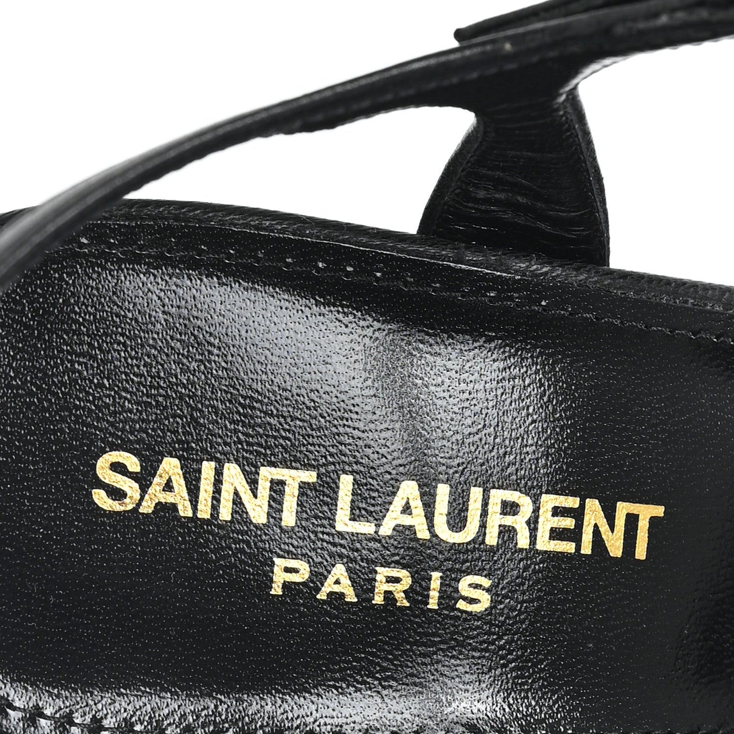 Saint Laurent Santiago Russo Bianca 85 Platform Sandals 38 Black 6 of 10