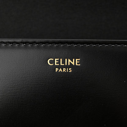 Celine Shiny Calfskin Triomphe Shoulder Bag Black 6 of 10