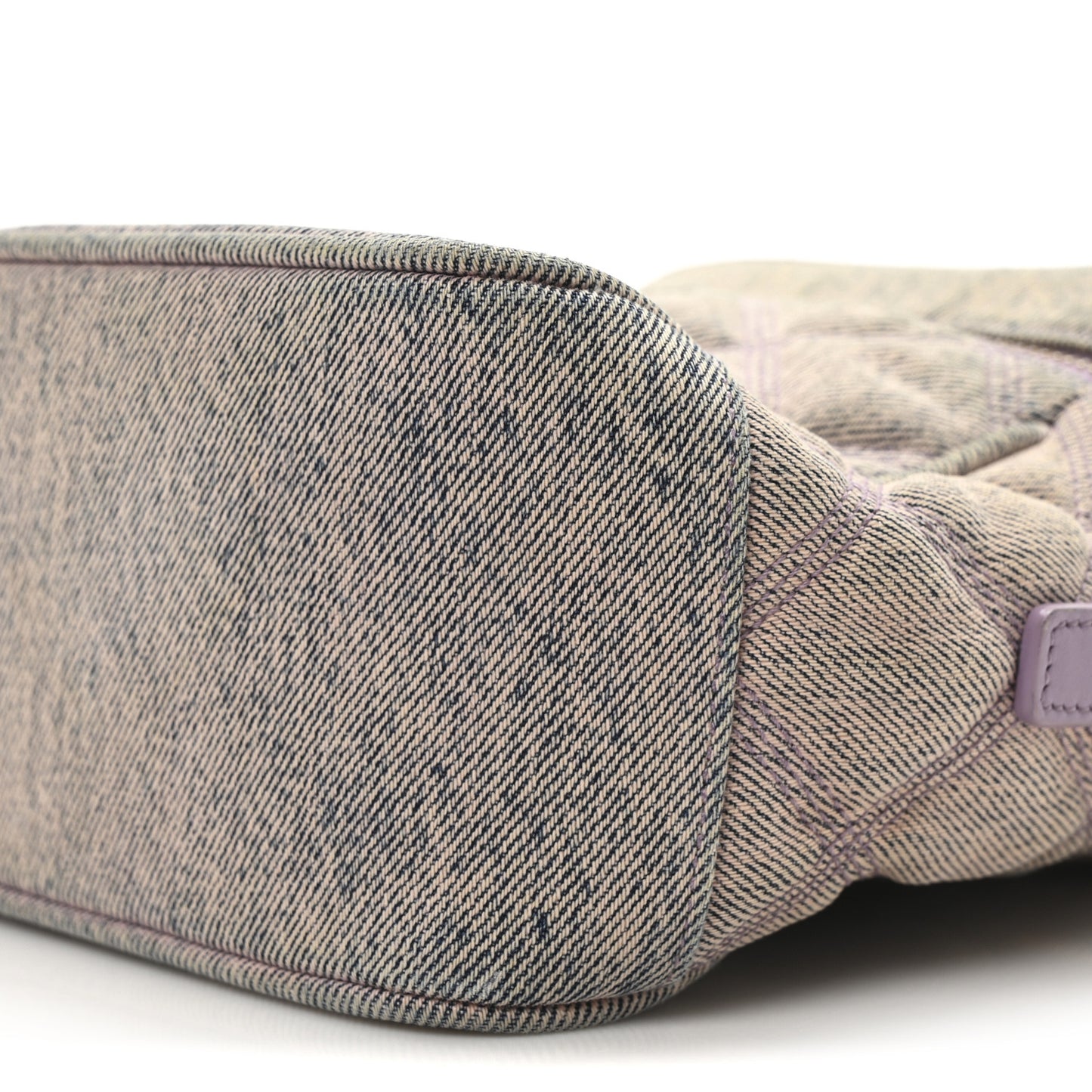 Denim Quilted 80's Vanity Bag Bleached Lilac