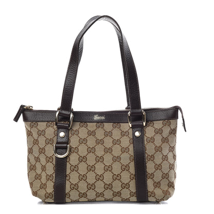 Gucci Monogram Small Abbey Tote Dark Brown 1 of 11