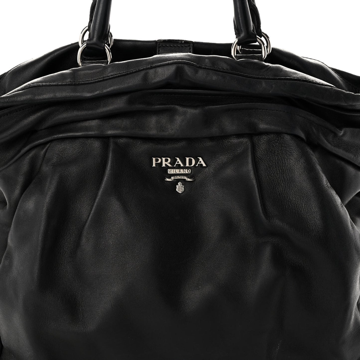 Nappa Frills Tote Black