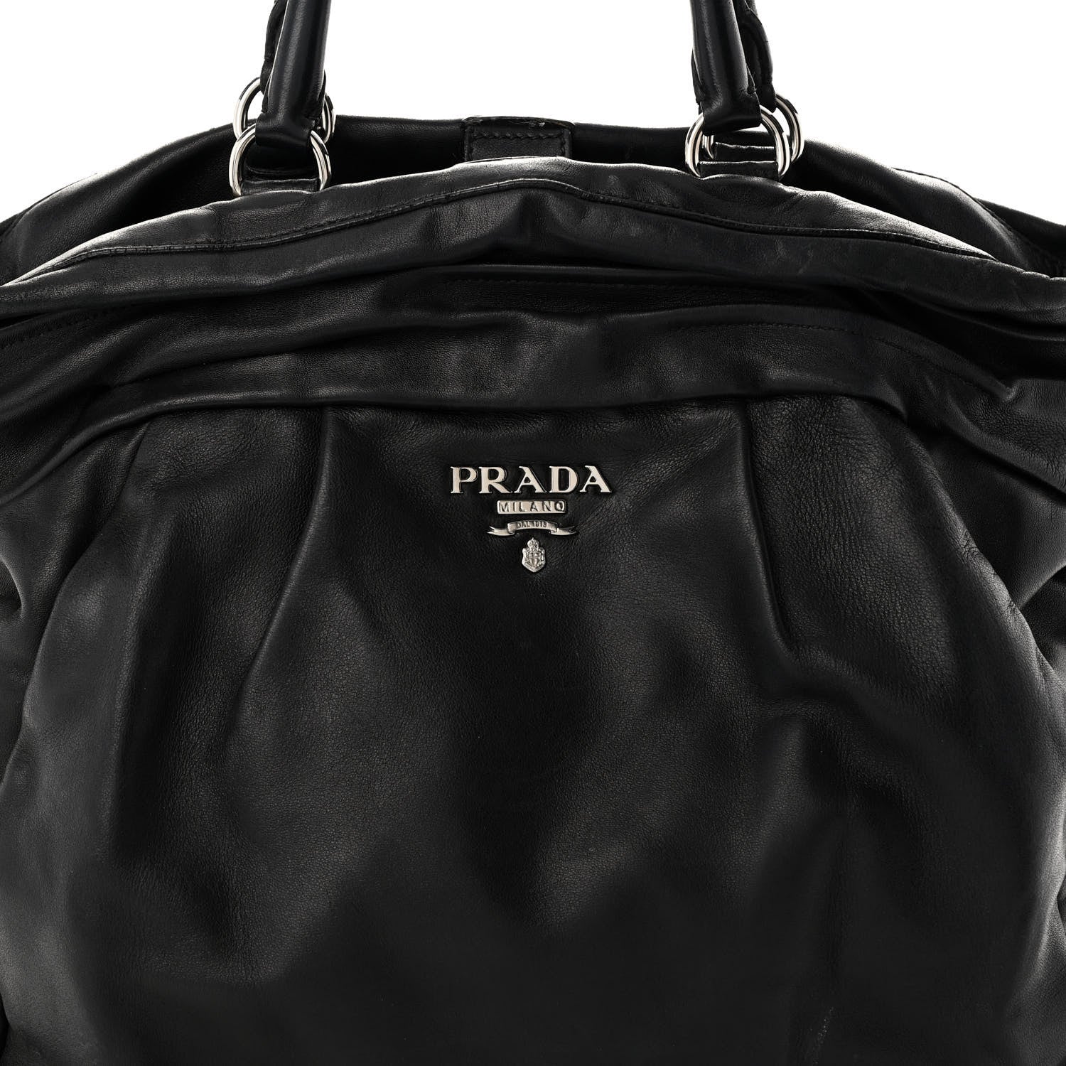 Prada Nappa Frills Tote Black 9 of 14