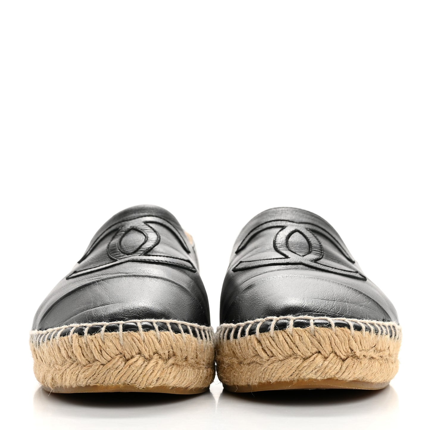 Lambskin CC Espadrilles 38 Black