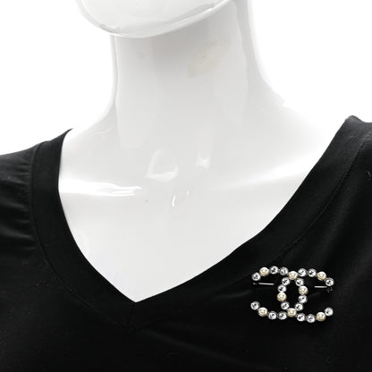 Chanel Pearl Crystal Bright Young Things CC Brooch Silver 2 of 5