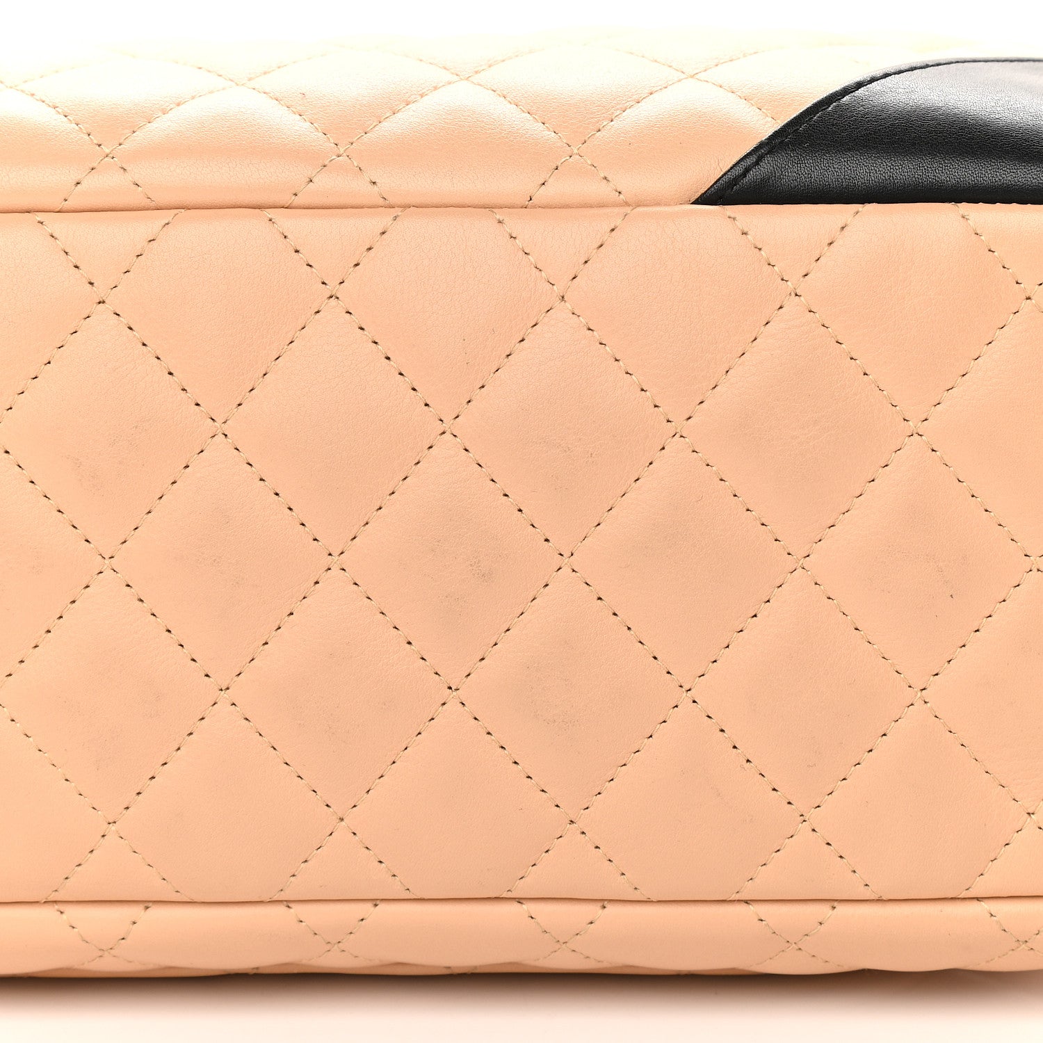 Chanel Calfskin Quilted Large Cambon Bowler Beige Black 12 of 12