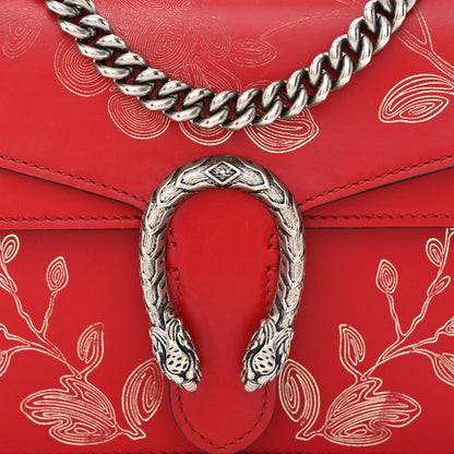 Gucci Calfskin Chinese New Year Mini Dionysus Shoulder Bag Hibiscus Red 9 of 11
