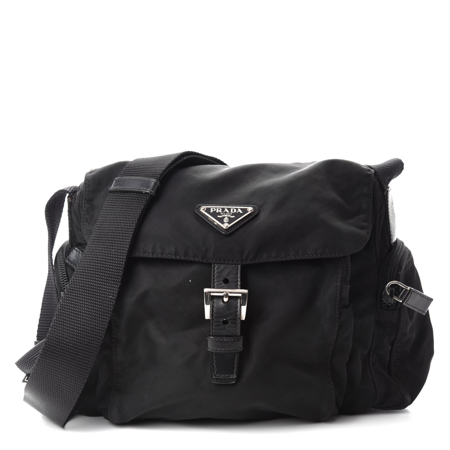 Prada Nylon Vela Messenger Black 1 of 10