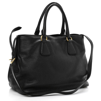 Prada Vitello Daino Tote Black 3 of 14