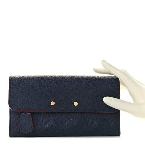 Empreinte Pont-Neuf Wallet Marine Rouge