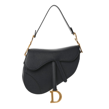 Christian Dior Grained Calfskin Saddle Bag Black 1 of 7