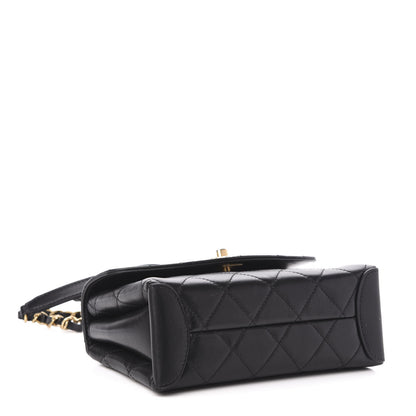 Chanel Lambskin Quilted Mini Trendy Spirit Top Handle Flap Black 4 of 10