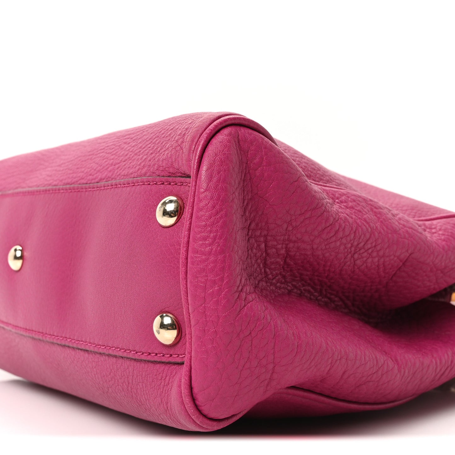 Calfskin Small Bamboo Shopper Tote Bright Bougainvillea