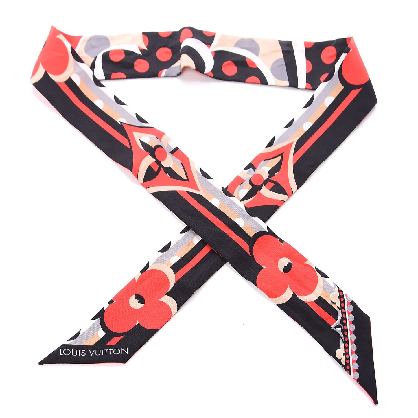 Silk Pop Monogram BB Bandeau Red