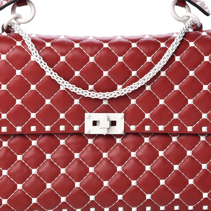 Valentino Garavani Lambskin Large Free Rockstud Spike Shoulder Bag Rosso Valentino 7 of 9