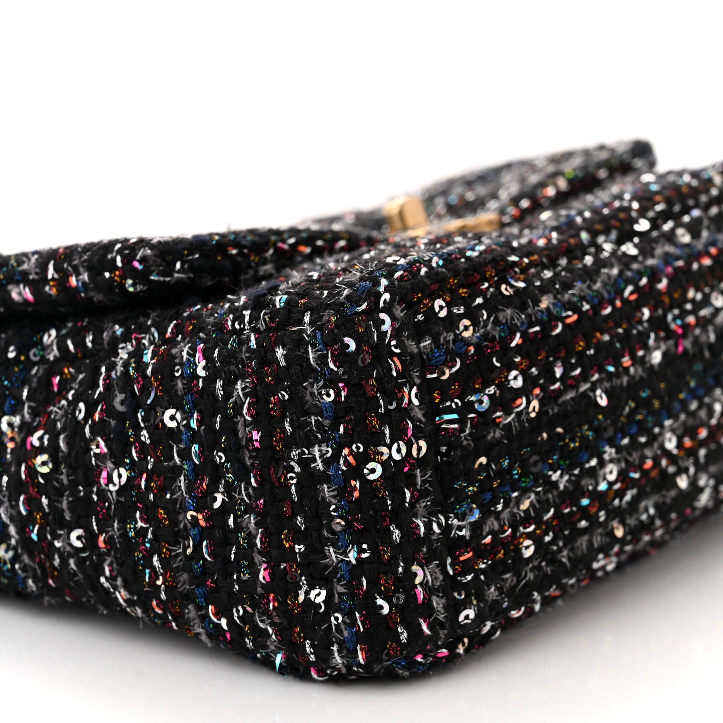 Tweed Sequin Quilted Medium Chanel 19 Flap Black Multicolor