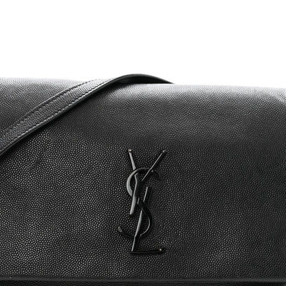 Saint Laurent Grain De Poudre Medium West Hollywood Monogram Fold-Over Black 8 of 14