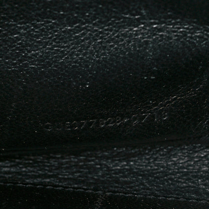 Saint Laurent Grain De Poudre Matelasse Chevron Monogram Chain Wallet Black 7 of 10