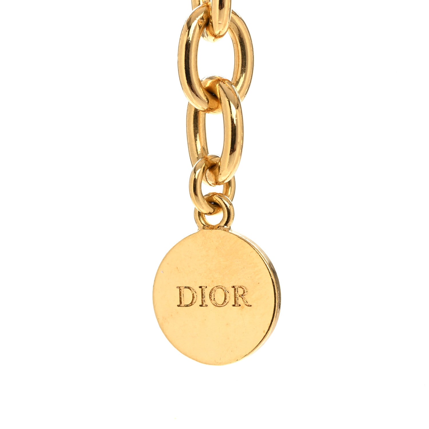 Christian Dior Metal Danseuse Etoile Chain Choker Necklace Gold 5 of 6