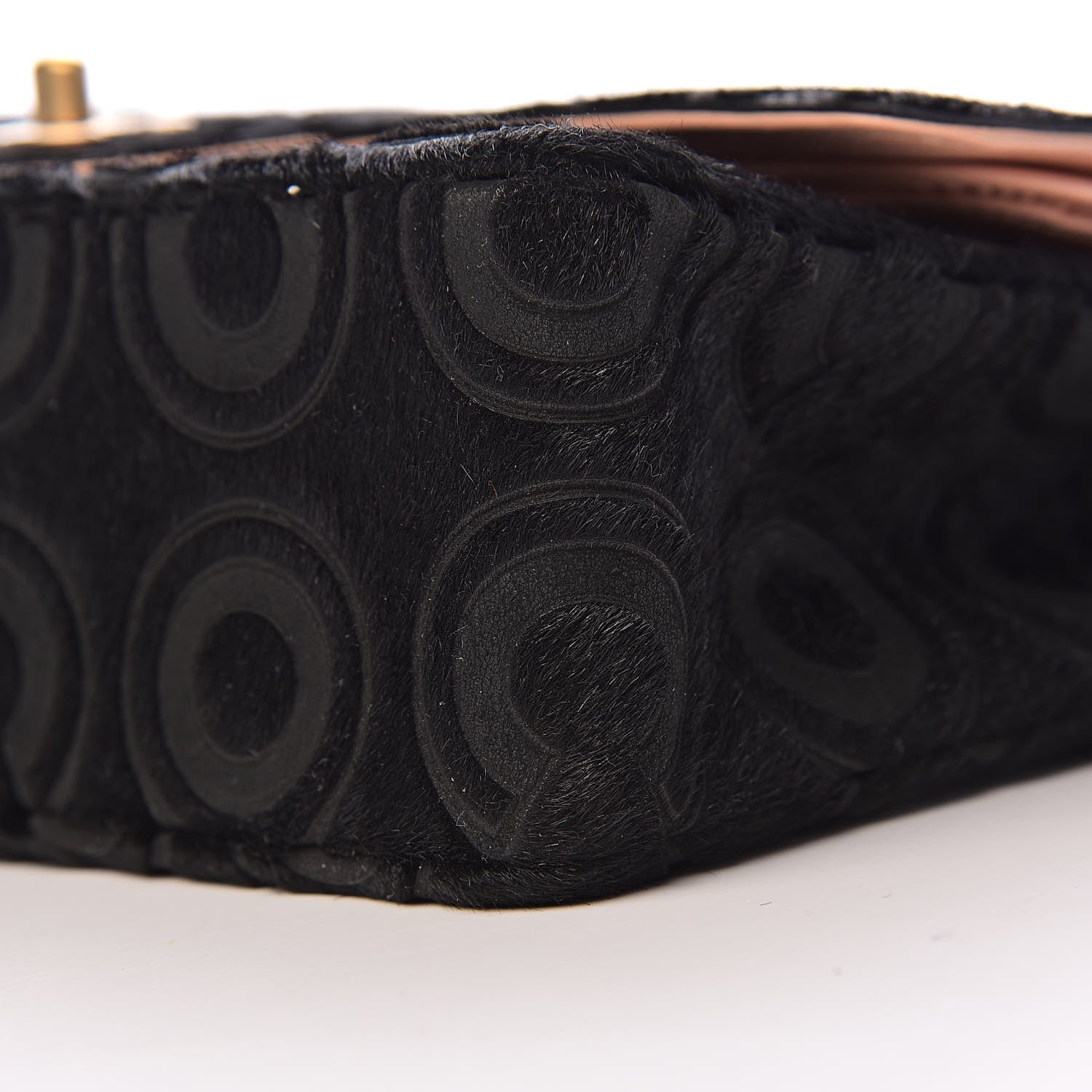 Chanel Pony Hair Medium CocoDouble Flap Black Rose 11 of 13
