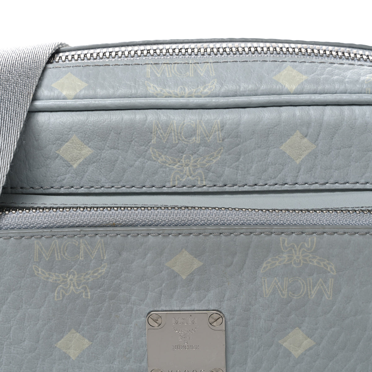 MCM Visetos Monogram Small Aren Crossbody Sky 8 of 10