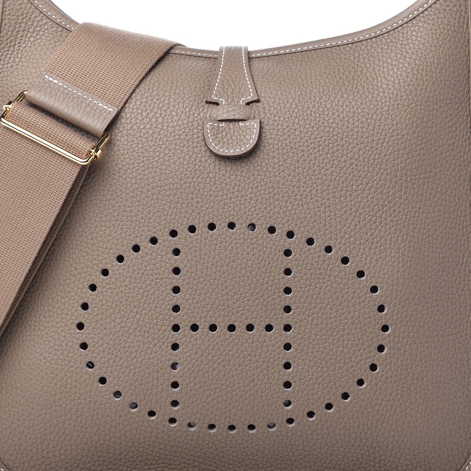 Hermes Taurillon Clemence Evelyne III PM Etoupe 9 of 10