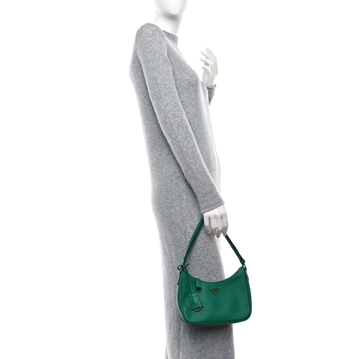 Prada Saffiano Lux Mini Re-Edition Shoulder Bag Mango 3 of 8