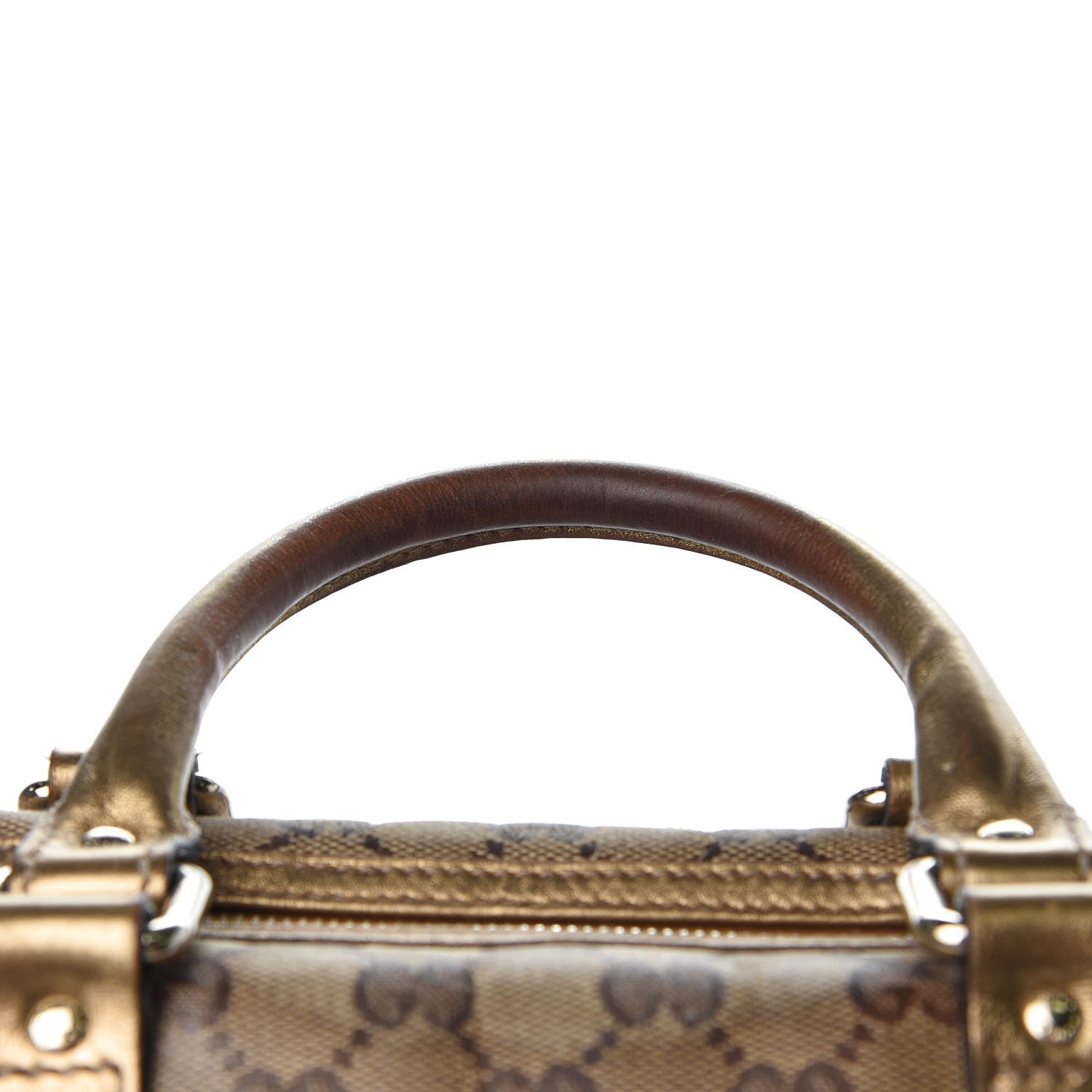Gucci Crystal Monogram Medium Joy Boston Gold 9 of 10