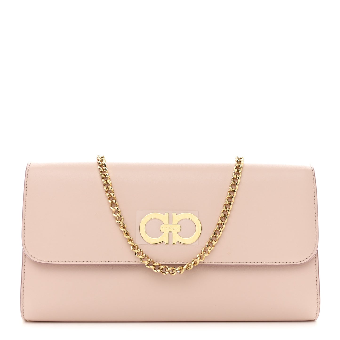 Calfskin Gancini Liberty Chain Clutch Bonbon