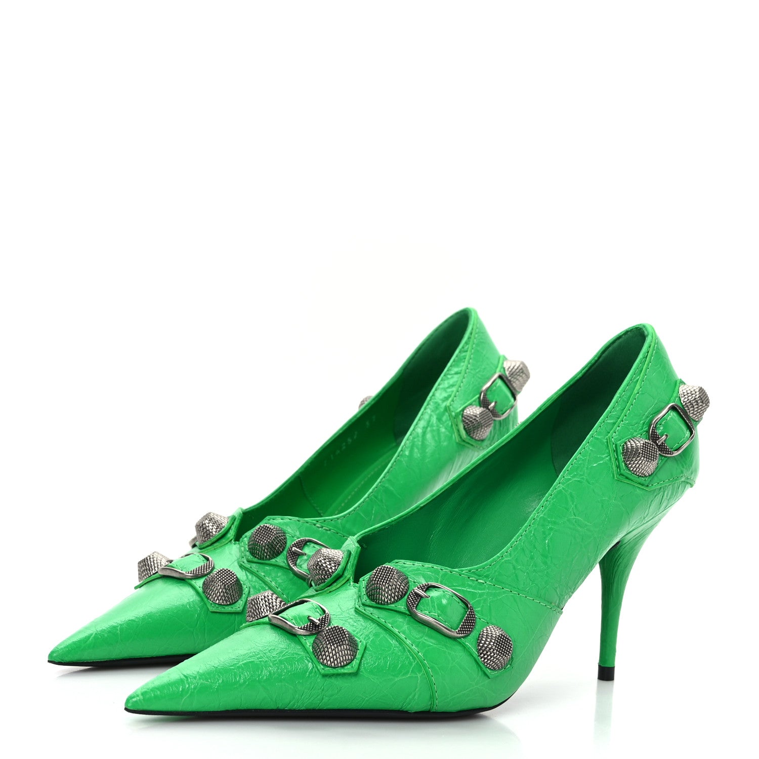 Balenciaga Agneau Arena Cagole 90mm Pumps 37 Vivid Green 3 of 8