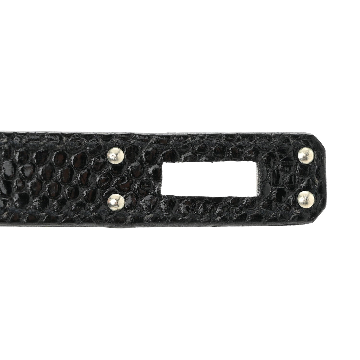 Hermes Lizard Kelly Pochette Clutch Black 7 of 11