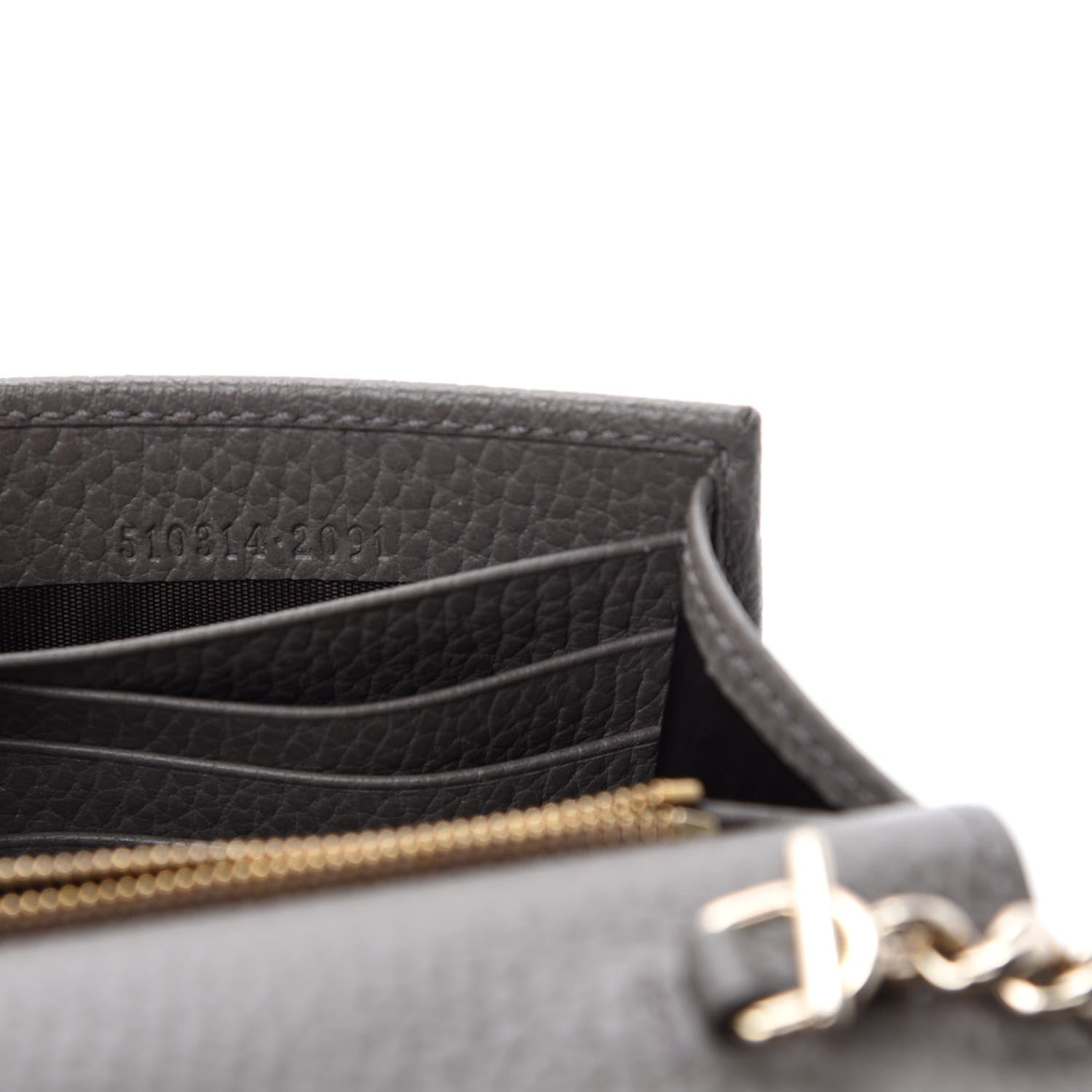 Gucci Dollar Calfskin Interlocking G Chain Wallet Loess 9 of 11